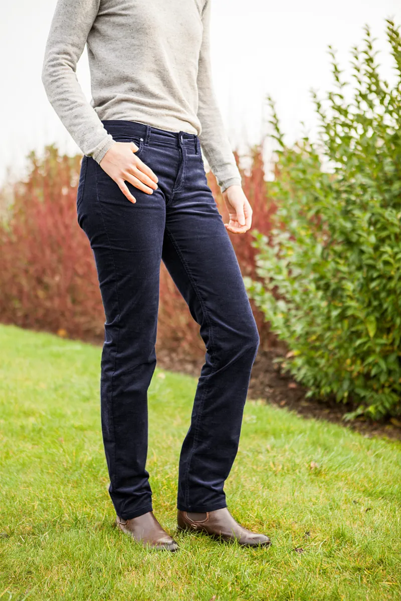 Baleno Valerie Cord Trousers Navy